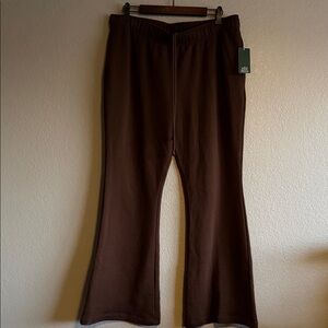 Wild Fable Chocolate Brown Knit Flared Pants